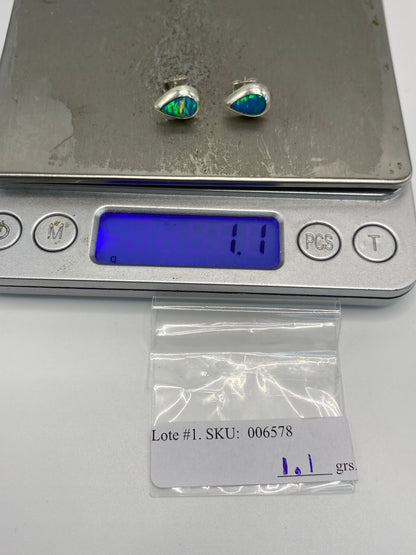 Aretes Ópalo de Fuego Plata 925 — Taxco — foto 6