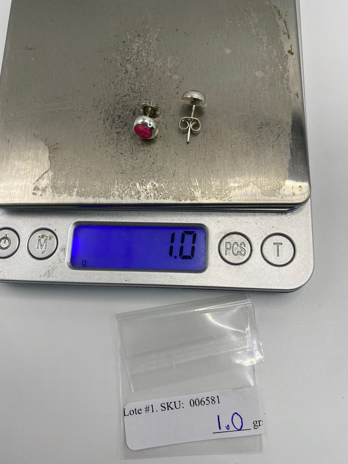 Aretes de Plata con Ópalo de Fuego Rosa — Taxco 925 — foto 6