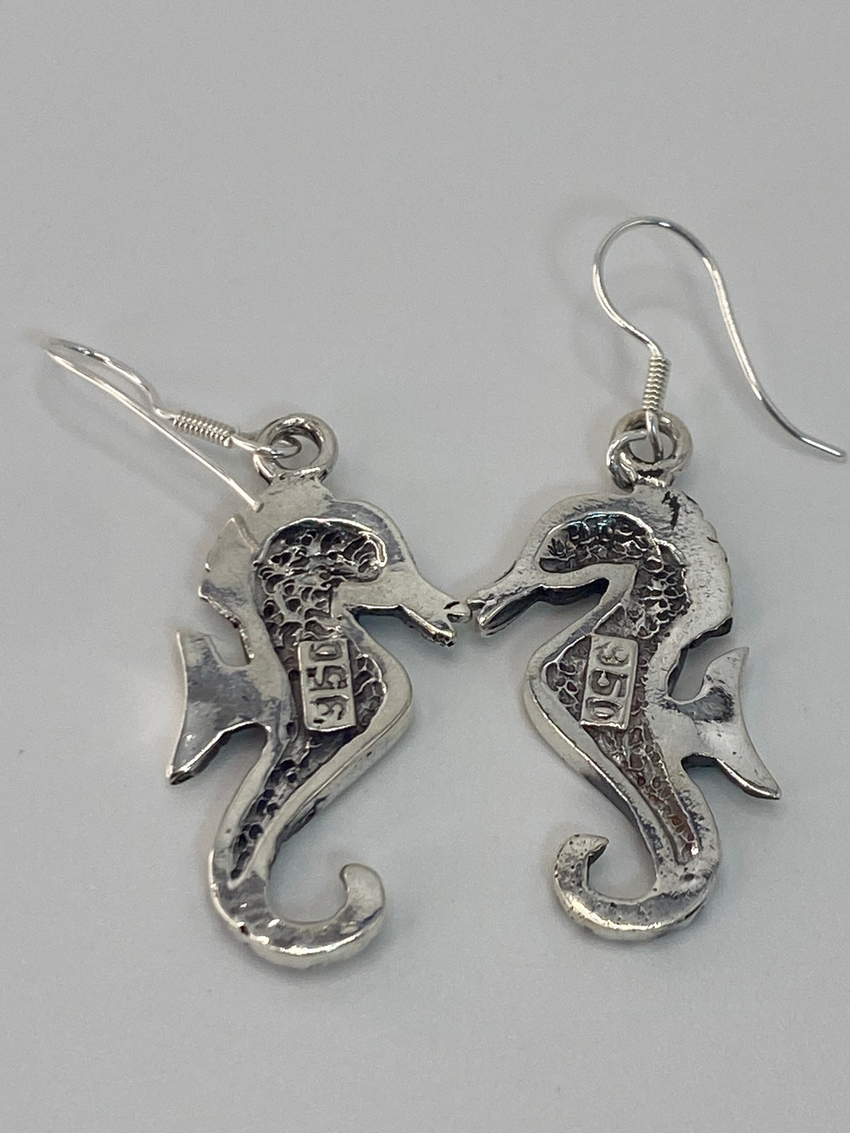 Aretes Plata Caballito de Mar Ópalo de Fuego — foto 5