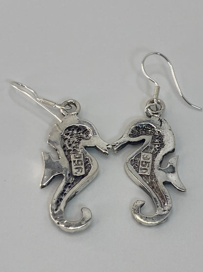 Aretes Plata Caballito de Mar Ópalo de Fuego — foto 5