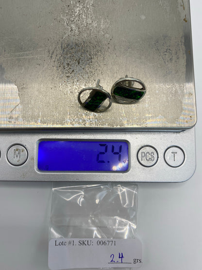 Aretes de Plata 950 con Opalo de Fuego — Taxco — foto 6