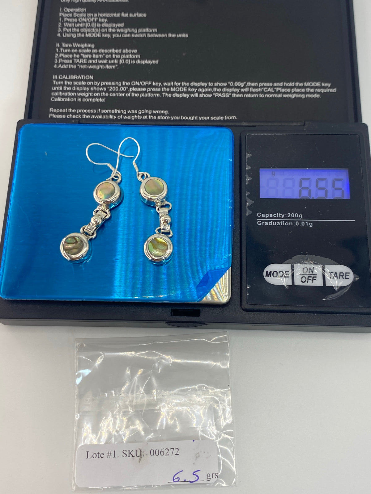 Aretes de Plata Cascada con Piedra Engastada — Taxco 925 — foto 6