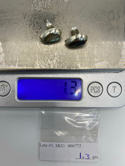 Aretes de Plata con Piedra Multicolor — Taxco 925 — foto 6
