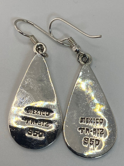 Aretes Plata 950 Cruz Prehispanica Opalo de Fuego Taxco — foto 5