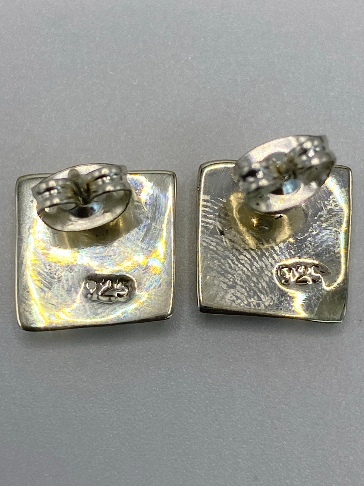 Aretes Plata Geométricos Piedra Multicolor — Taxco — foto 5