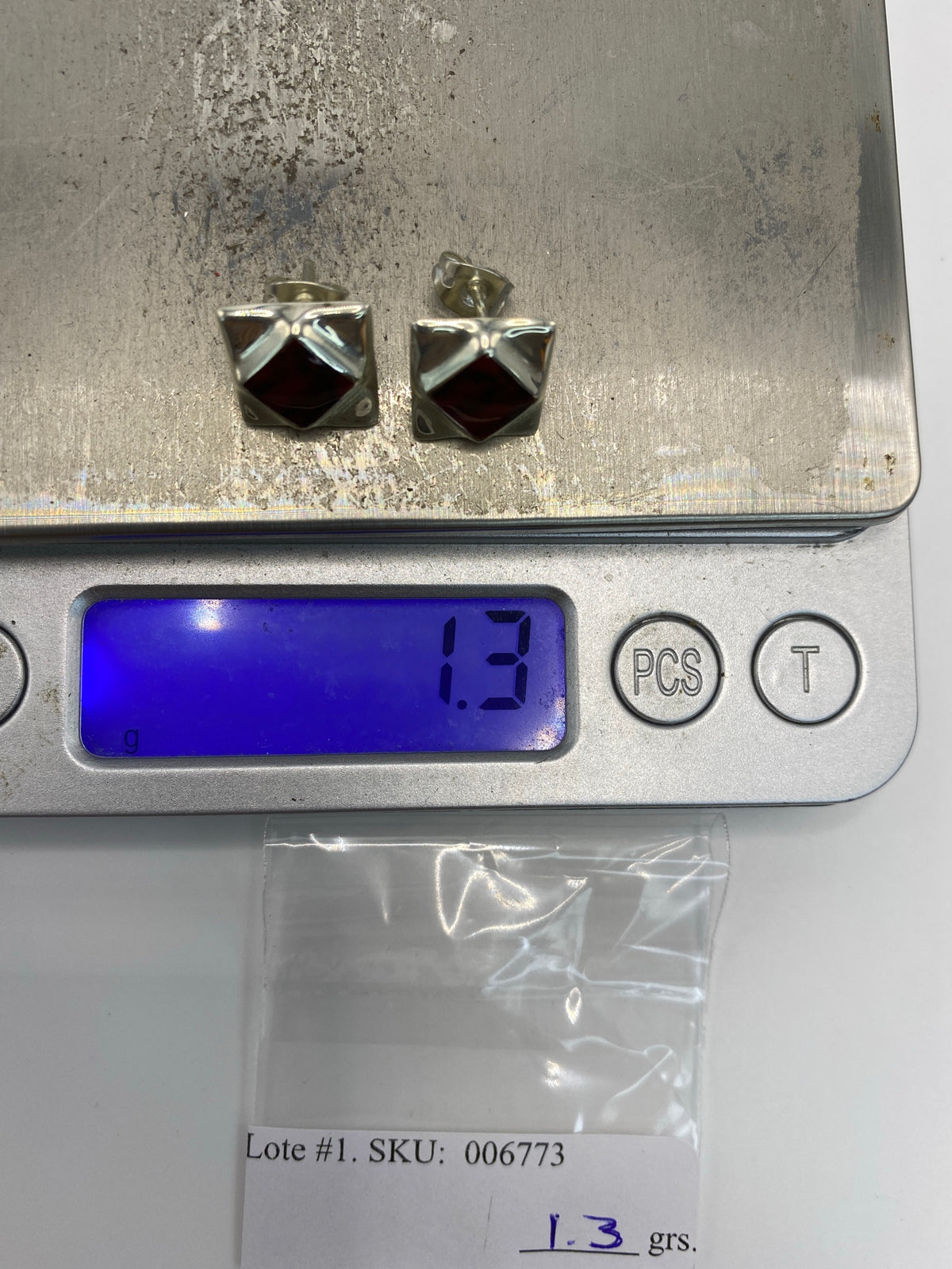 Aretes Plata Geométricos Piedra Multicolor — Taxco — foto 6