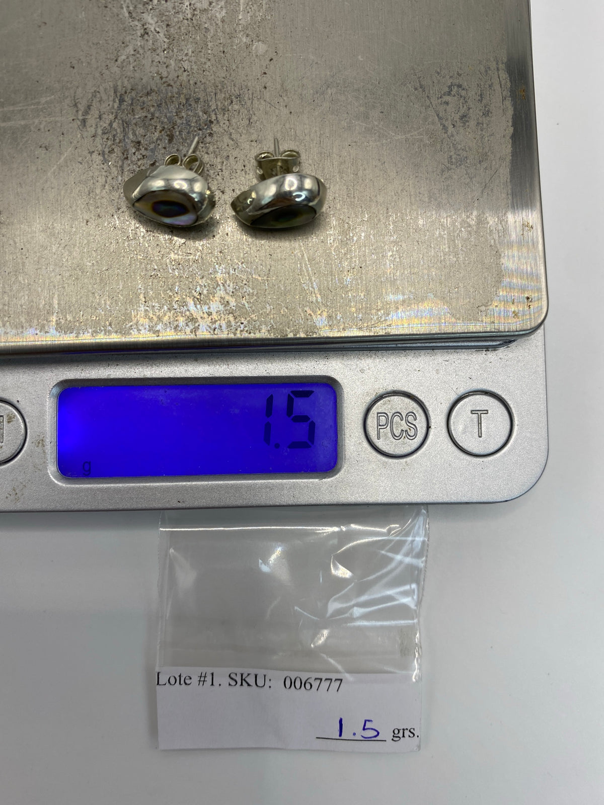 Aretes Plata 925 con Piedra Multicolor — Taxco — foto 6