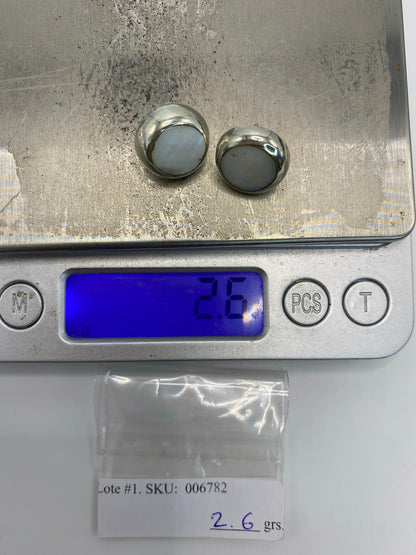 Aretes de Plata con Piedra Blanca — Taxco 925 — foto 6
