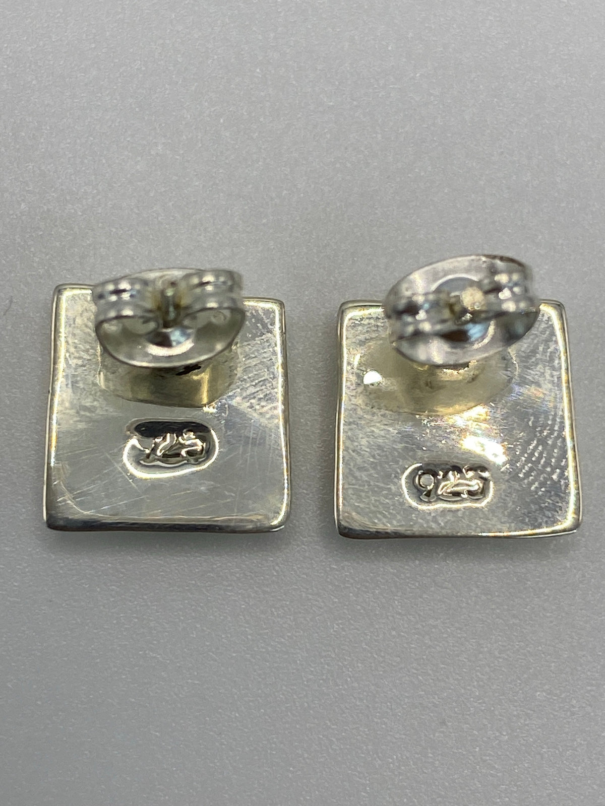 Aretes Plata Geometría Piedra Negra — Taxco 925 — foto 5