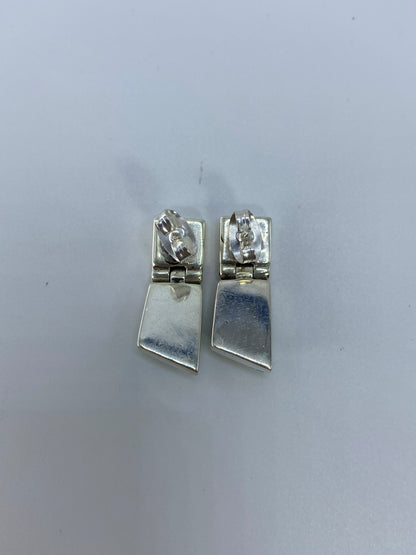 Aretes de Plata con Ópalo de Fuego Verde — Taxco — foto 5