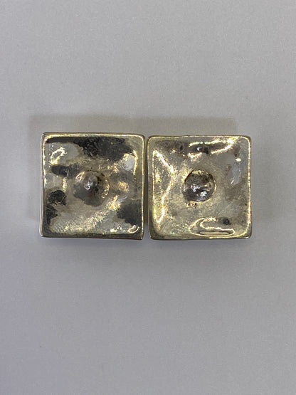Aretes Cuadrados Plata 925 con Piedras Multicolor — foto 5