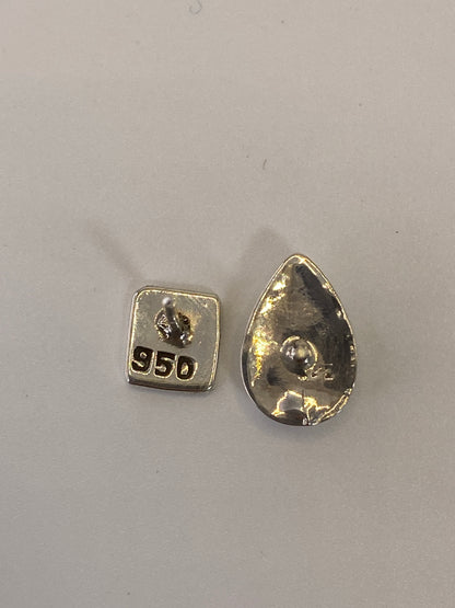 Aretes de Plata con Opalo de Fuego Verde — Taxco 950 — foto 5