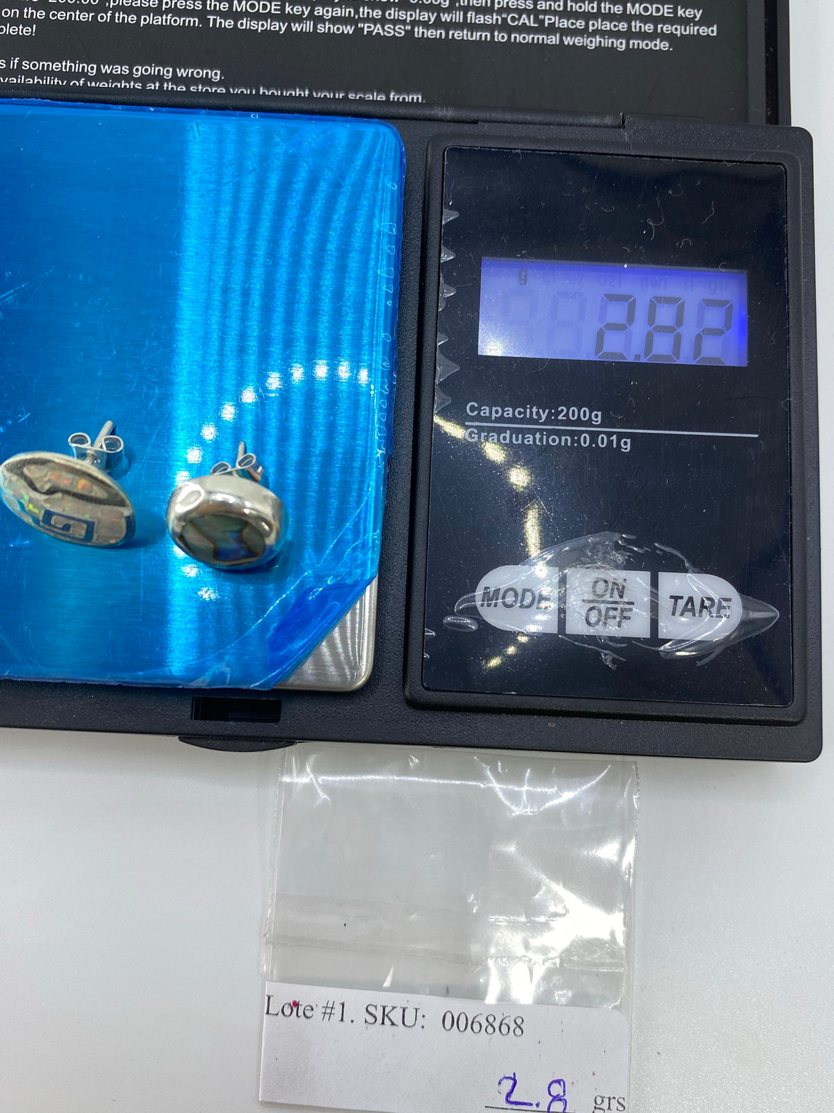 Aretes de Plata Ópalo de Fuego Pequeños — Taxco 925 — foto 6