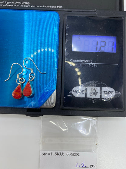 Aretes Plata Opalo de Fuego Rojo — Taxco 950 — foto 6