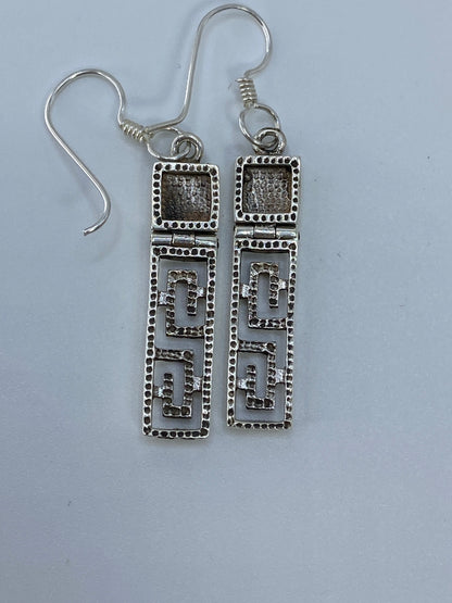 Aretes de Plata Ópalo de Fuego — Taxco Geométrico — foto 5