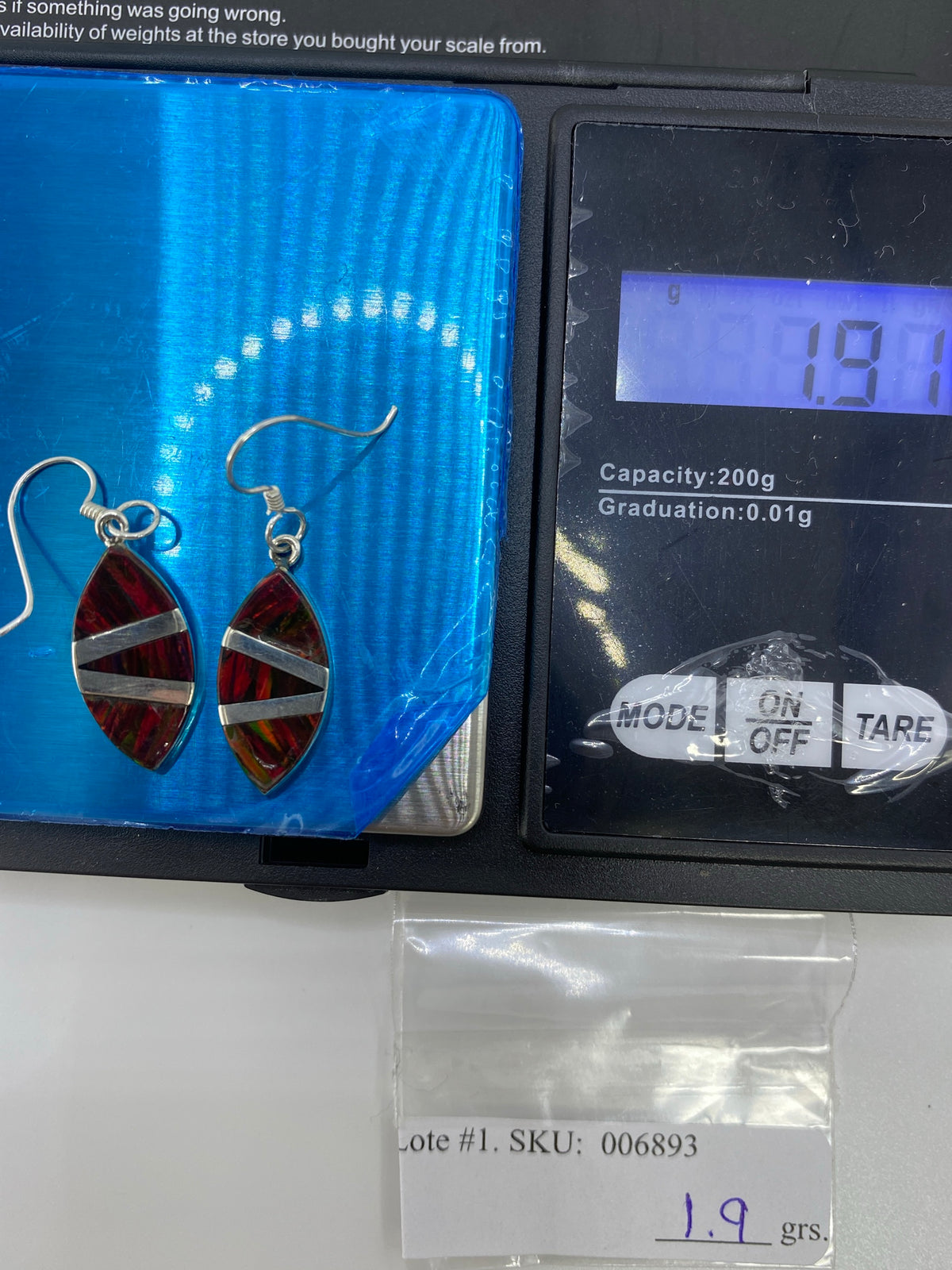 Aretes de Plata Ópalo de Fuego — Taxco 950 — foto 6
