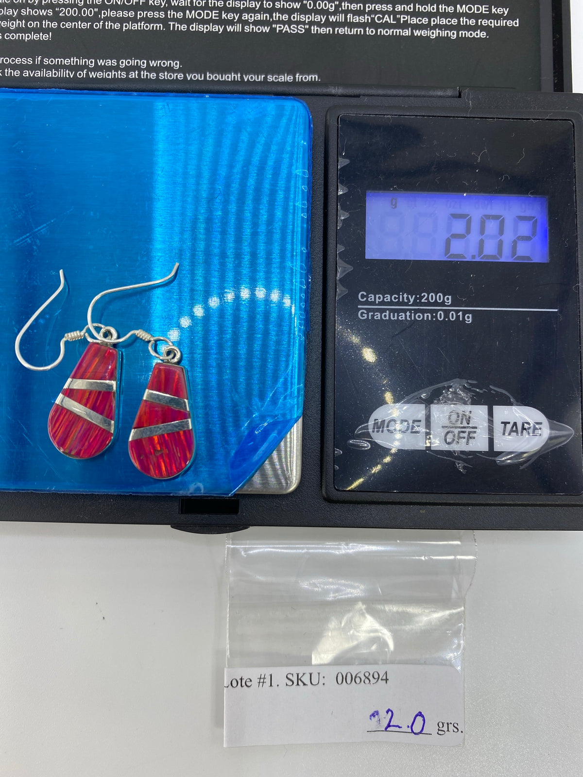 Aretes de Plata Ópalo de Fuego Rosa — Taxco 950 — foto 6
