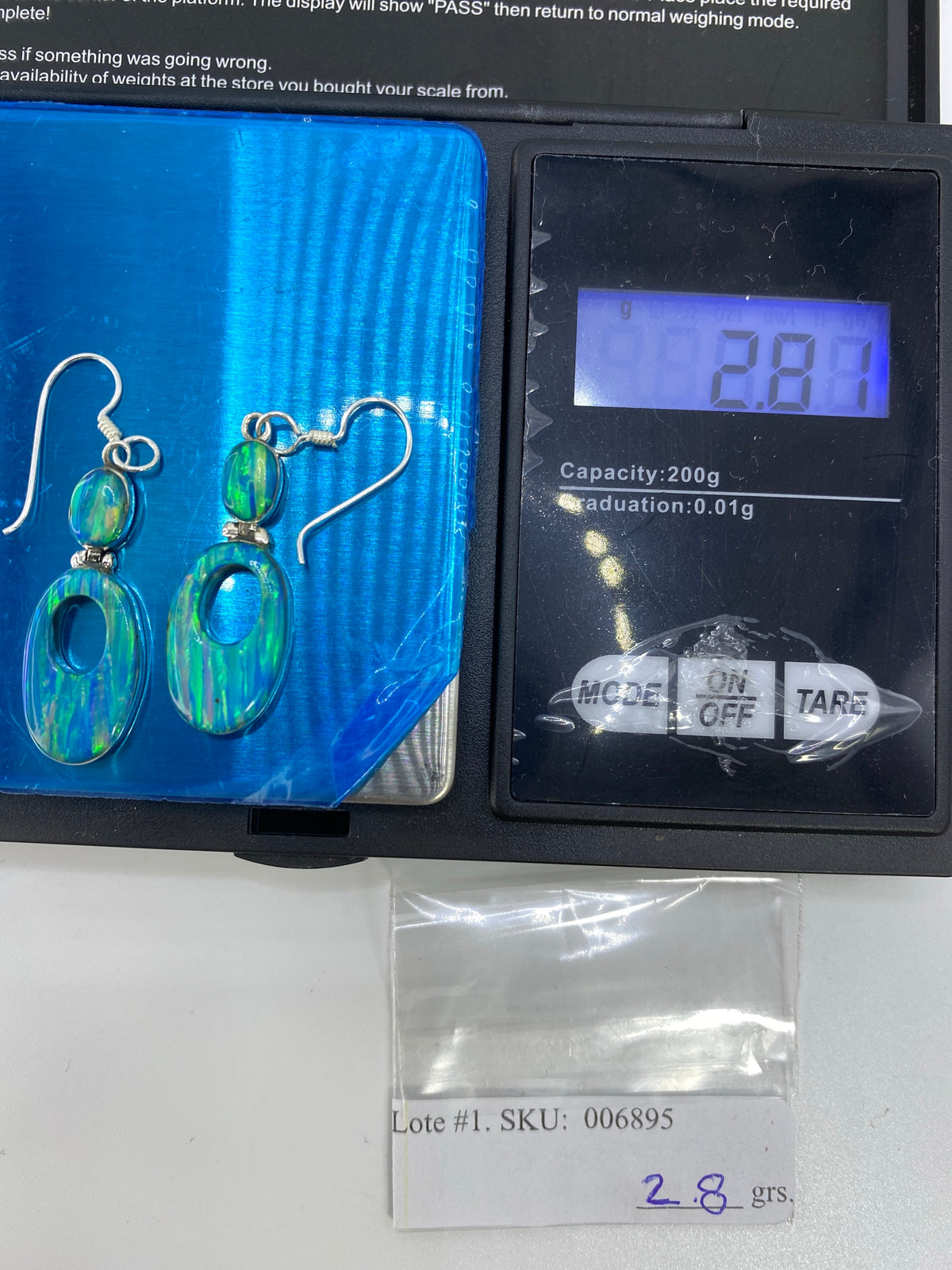Aretes de Plata Ópalo de Fuego Multicolor — Taxco 950 — foto 6