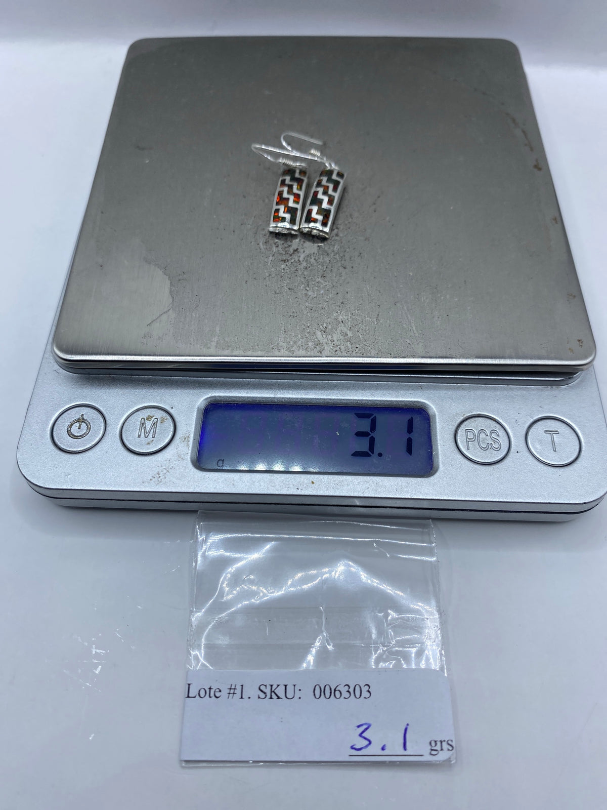Aretes Plata Ópalo de Fuego — Taxco 950 — foto 6
