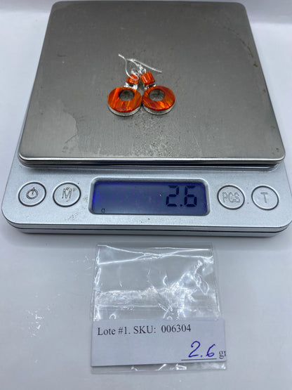 Aretes de Plata con Ópalo de Fuego — Taxco 950 — foto 6