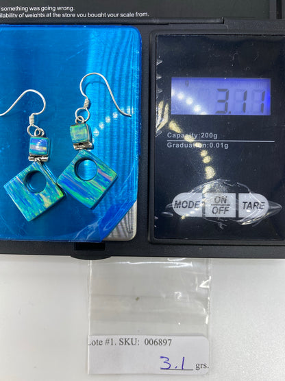 Aretes Plata 950 Ópalo de Fuego — Taxco Hecho a Medida — foto 6
