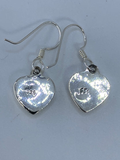 Aretes Corazón Plata Ópalo de Fuego Verde — Taxco 925 — foto 5