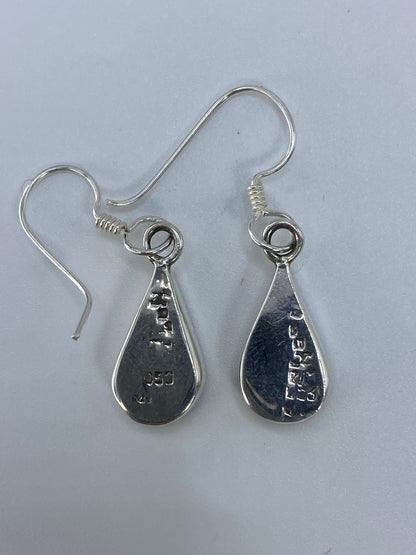 Aretes de Plata con Ópalo de Fuego Rosa — Taxco 925 — foto 5