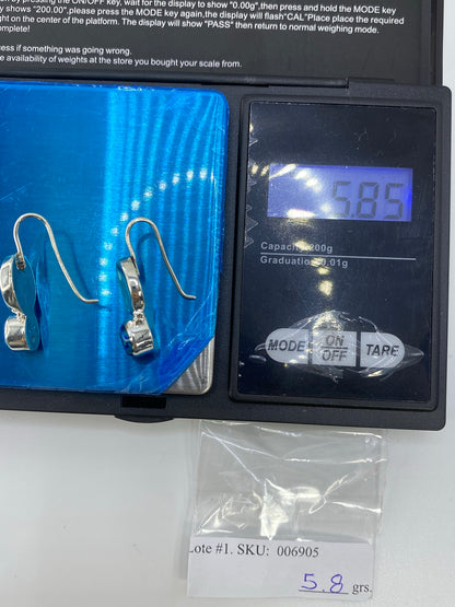 Aretes Plata Ópalo de Fuego Verde — Taxco 950 — foto 6