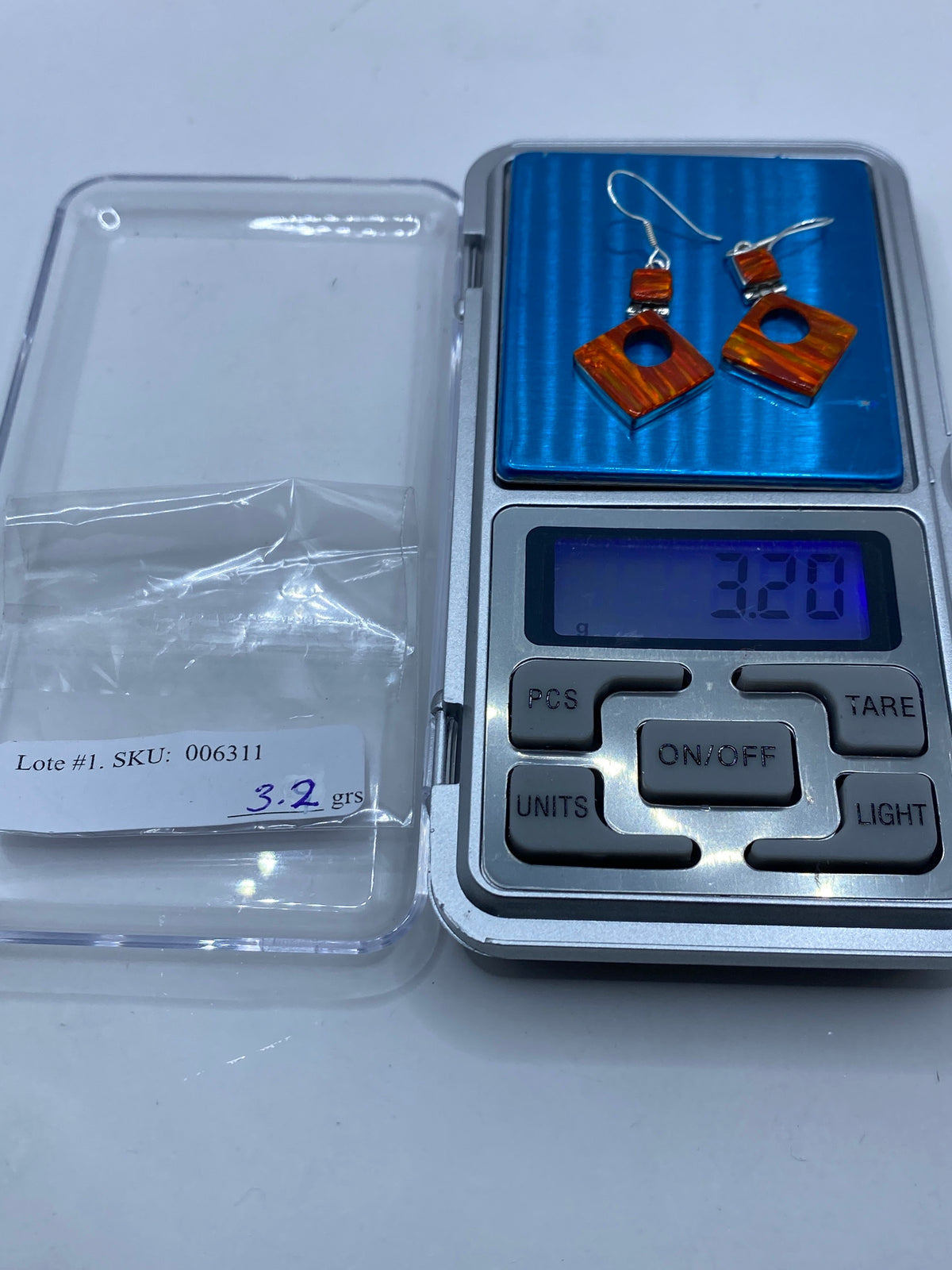 Aretes Plata Ópalo de Fuego Naranja — Taxco 950 — foto 6