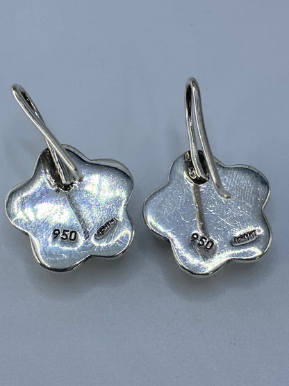 Aretes Flor Plata 950 con Ópalo de Fuego — Taxco — foto 5