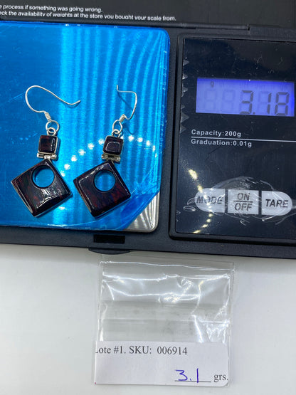 Aretes Ópalo de Fuego Plata 950 — Taxco — foto 6