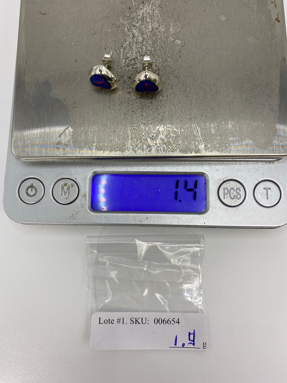 Aretes Plata Ópalo de Fuego Morado — Taxco 925 — foto 6