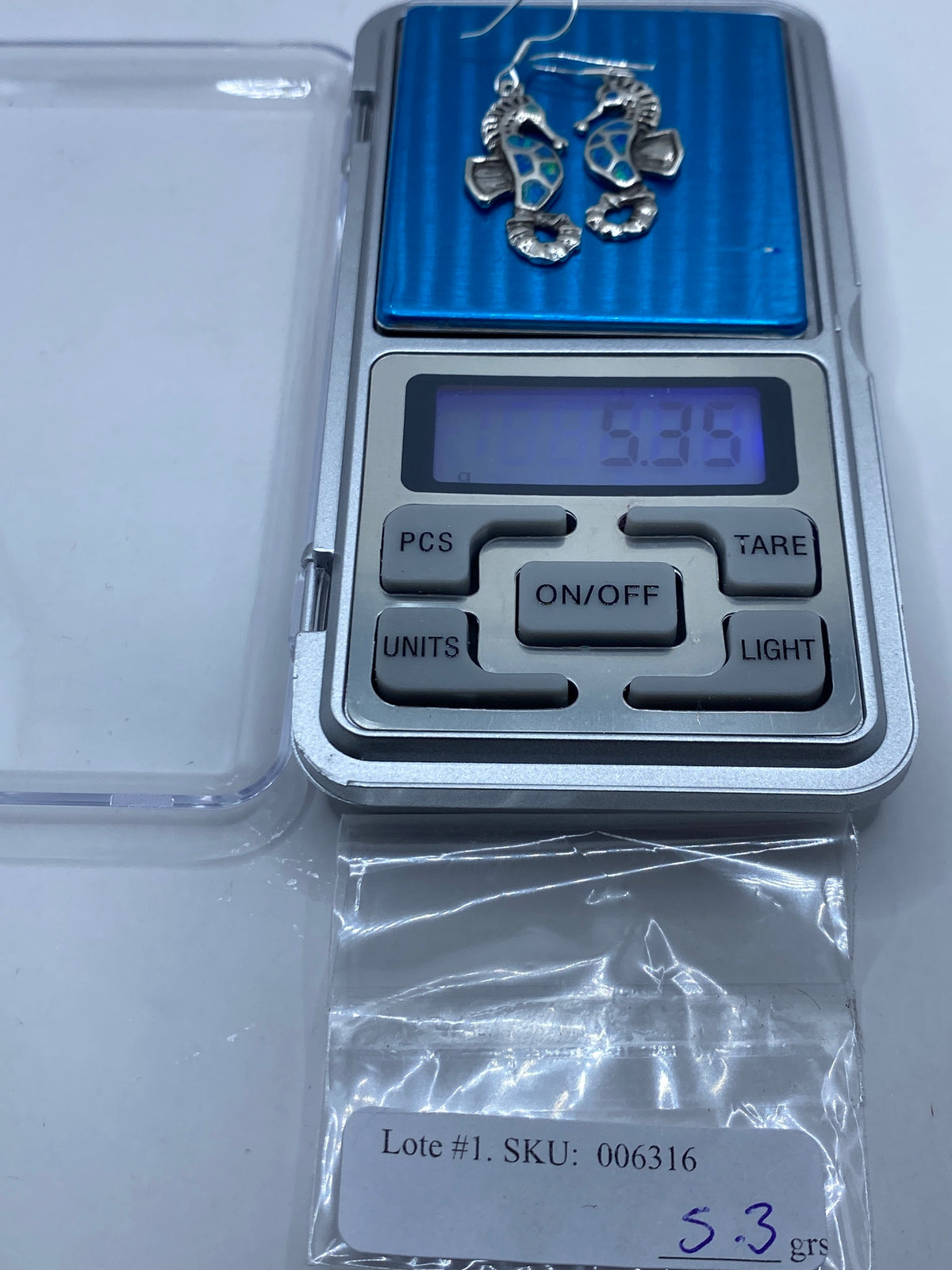 Aretes Plata Ópalo de Fuego Azul — Taxco 950 — foto 6
