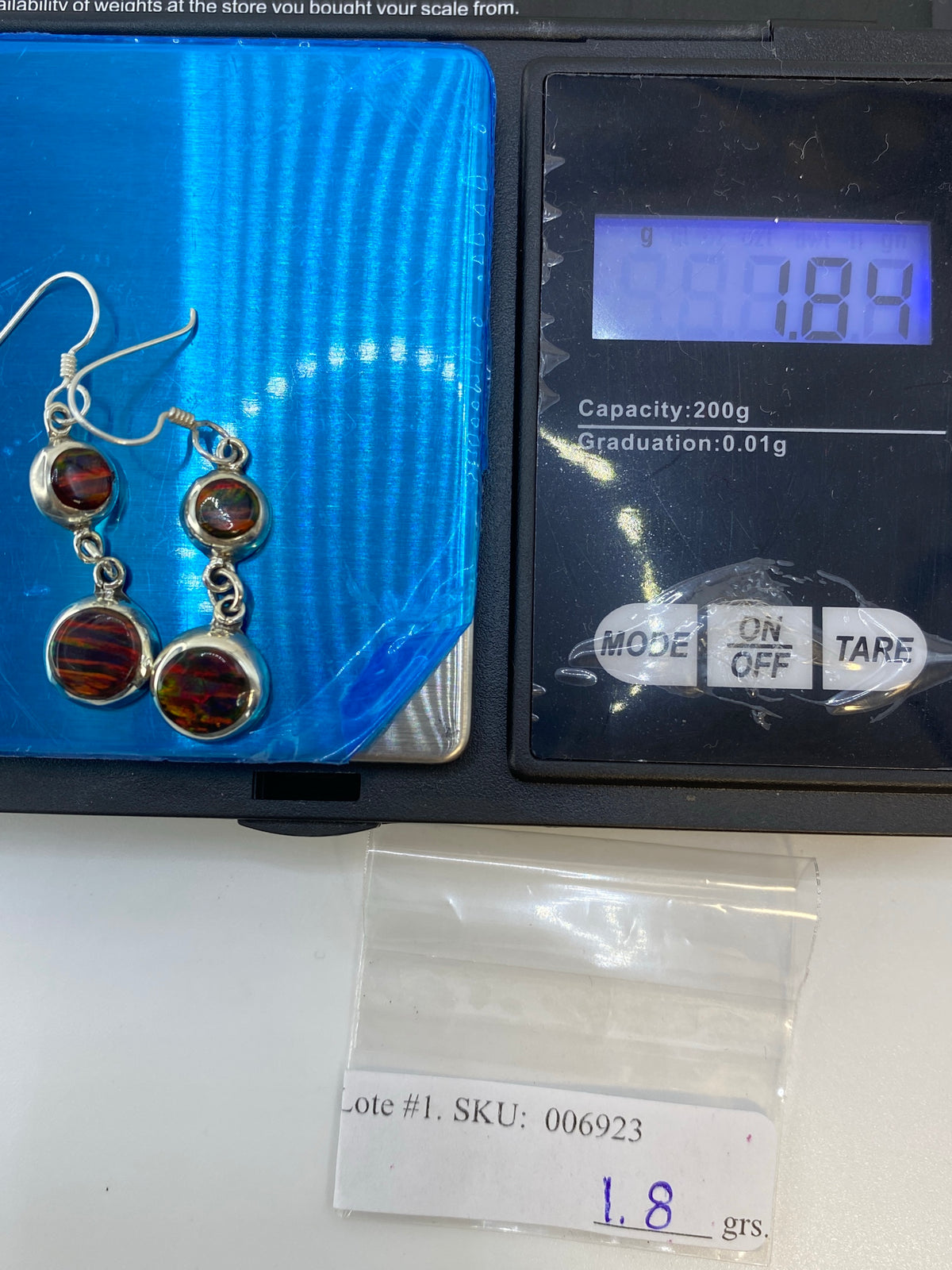 Aretes Plata Ópalo de Fuego Largos — Taxco 925 — foto 6