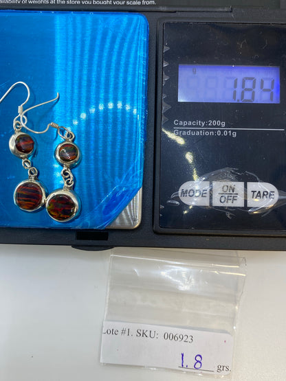 Aretes Plata Ópalo de Fuego Largos — Taxco 925 — foto 6