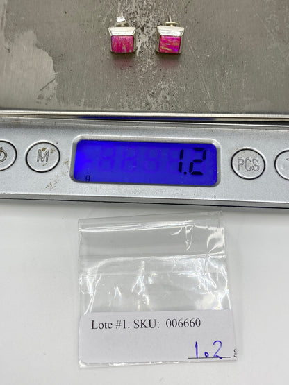 Aretes de Plata con Ópalo de Fuego Rosa — Taxco 925 — foto 6