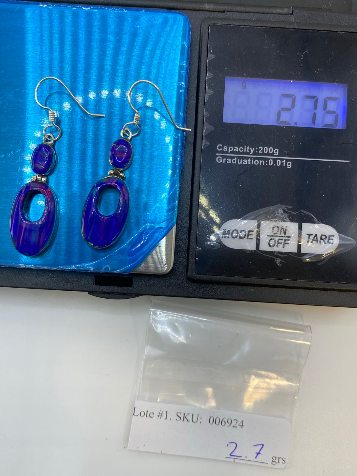 Aretes Plata Opalo de Fuego Multicolor — Taxco 950 — foto 6