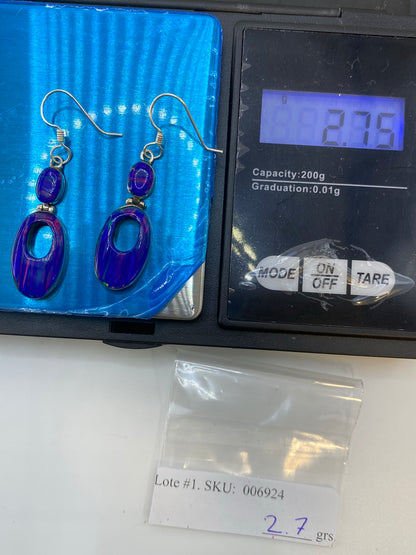Aretes Plata Opalo de Fuego Multicolor — Taxco 950 — foto 6