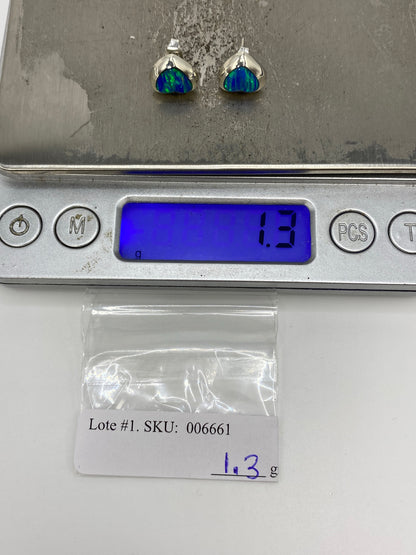 Aretes de Plata con Ópalo de Fuego — Taxco 925 — foto 6