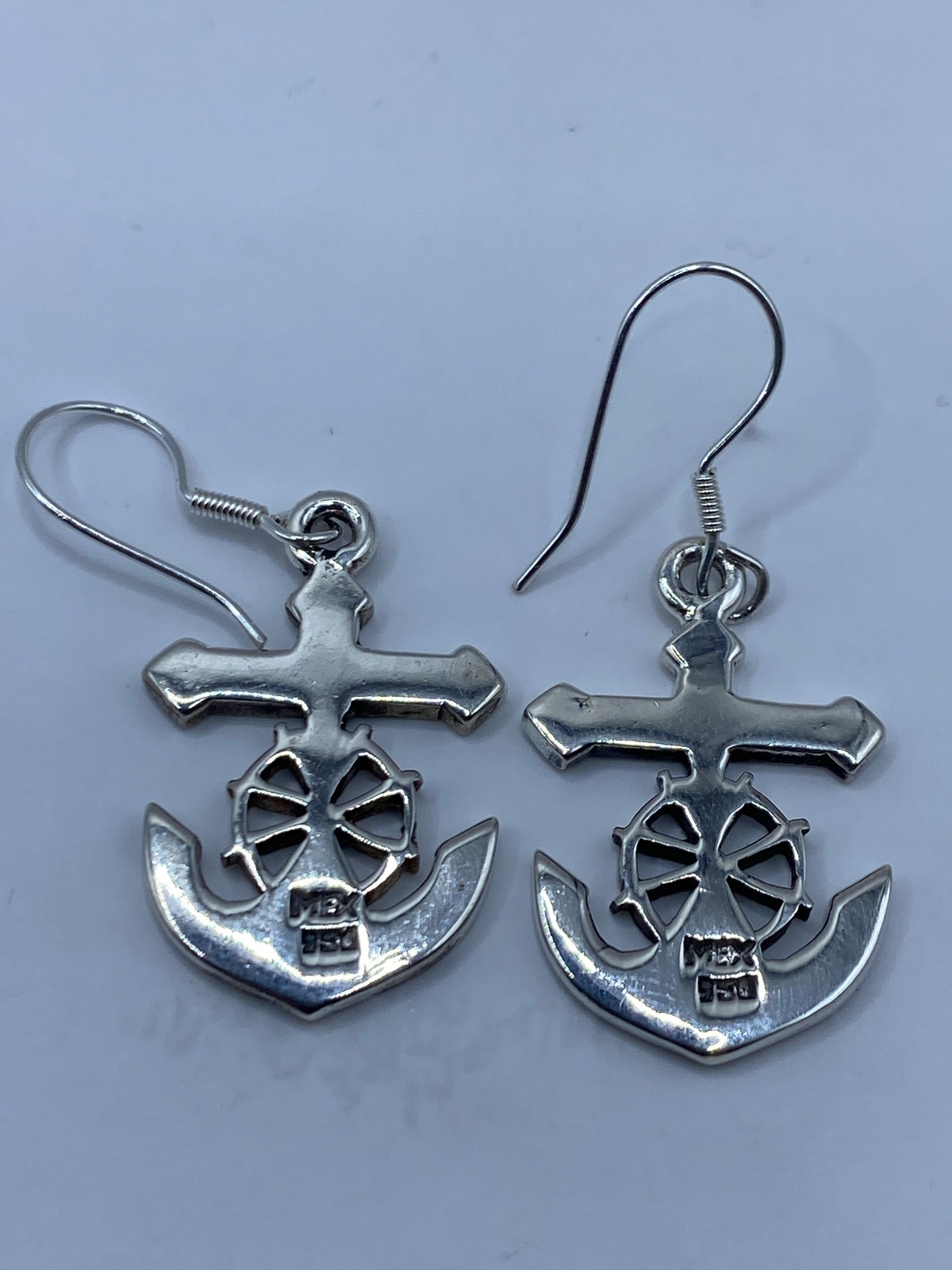 Aretes Plata Ópalo de Fuego Ancla — Taxco 950 — foto 5