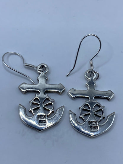 Aretes Plata Ópalo de Fuego Ancla — Taxco 950 — foto 5