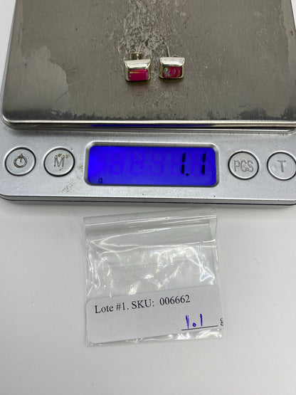 Aretes de Plata Ópalo de Fuego Rosa — Taxco 950 — foto 6
