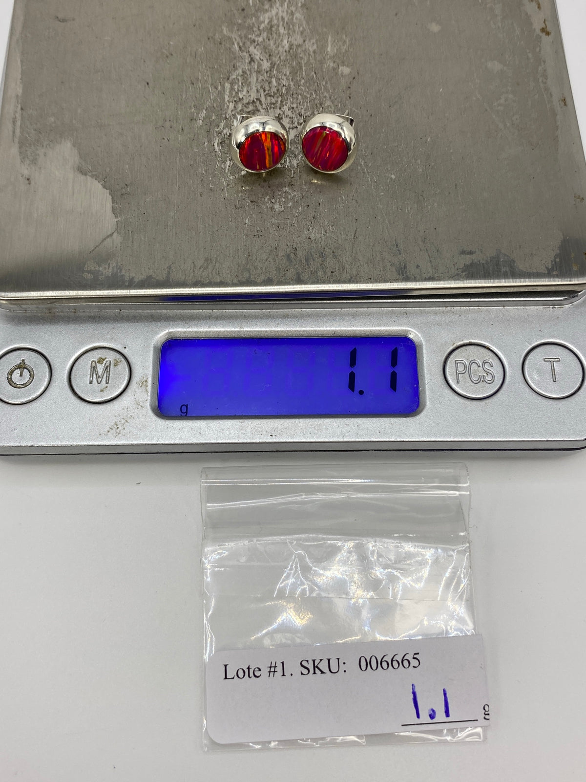 Aretes Plata 925 Ópalo de Fuego Rosa — Taxco — foto 6
