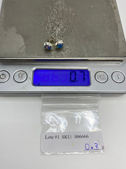 Aretes Plata con Ópalo de Fuego — Taxco 925 — foto 6