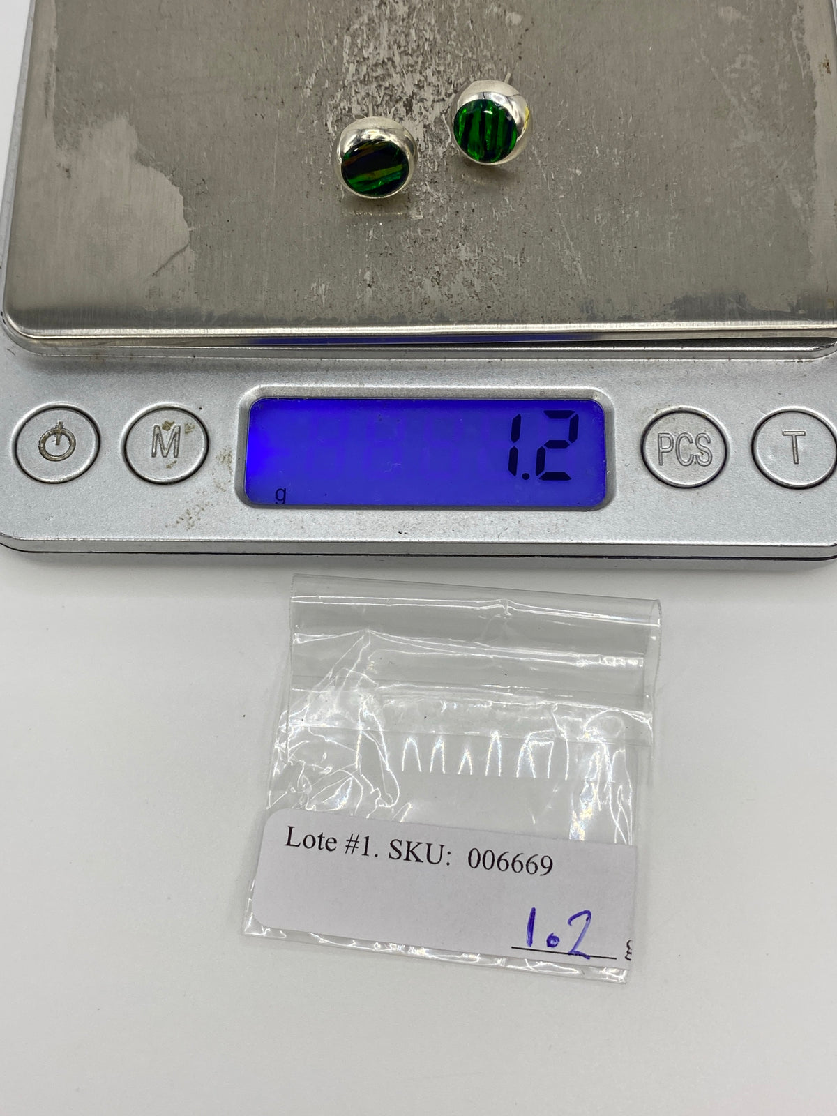 Aretes de Plata con Ópalo de Fuego Verde — Taxco 925 — foto 6