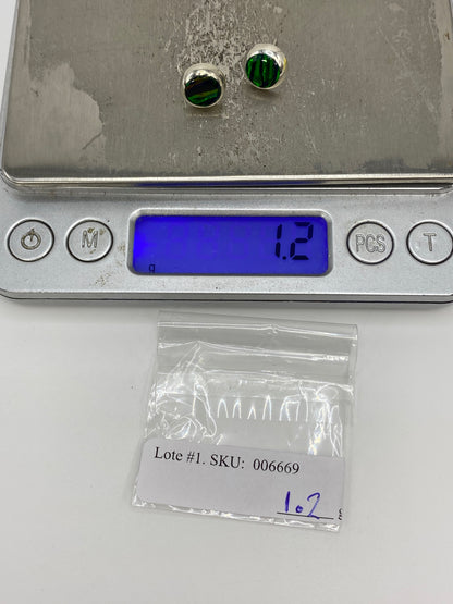 Aretes de Plata con Ópalo de Fuego Verde — Taxco 925 — foto 6