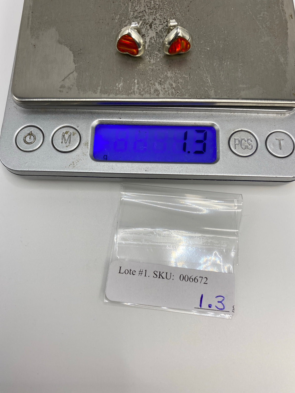 Aretes Plata Ópalo de Fuego Naranja — Taxco 925 — foto 6
