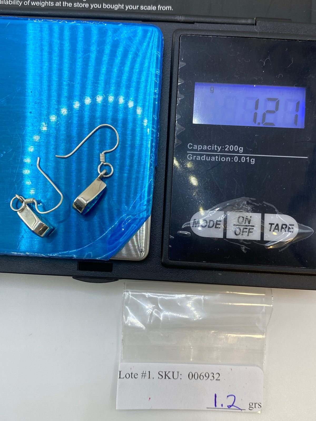Aretes de Plata con Ópalo de Fuego — Taxco 950 — foto 6
