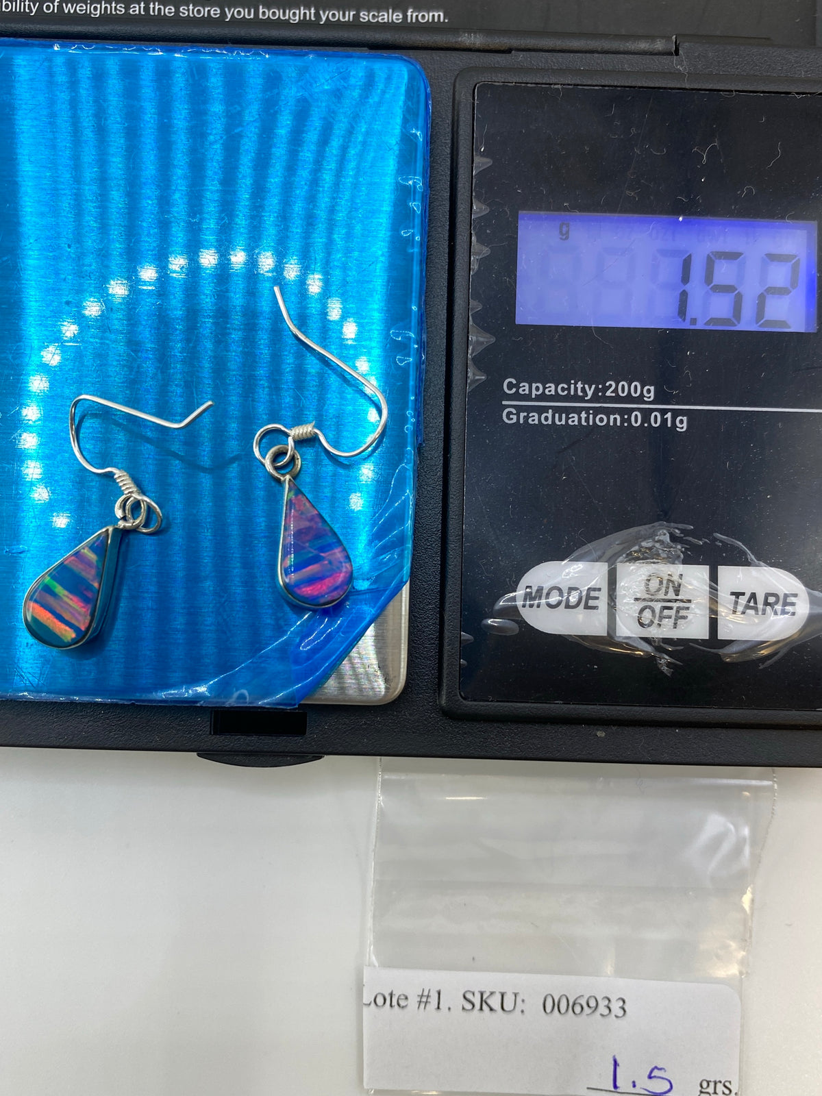 Aretes Plata Ópal de Fuego Multicolor — Taxco 950 — foto 6