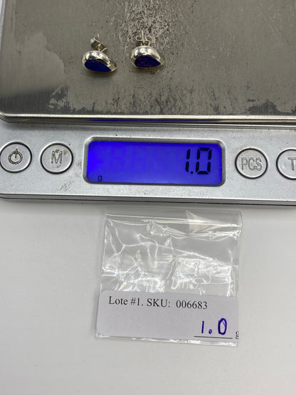 Aretes de Plata con Ópalo de Fuego Morado — Taxco 925 — foto 6